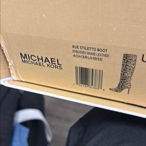 Michael Kors Snake Embossed Stiletto Boots